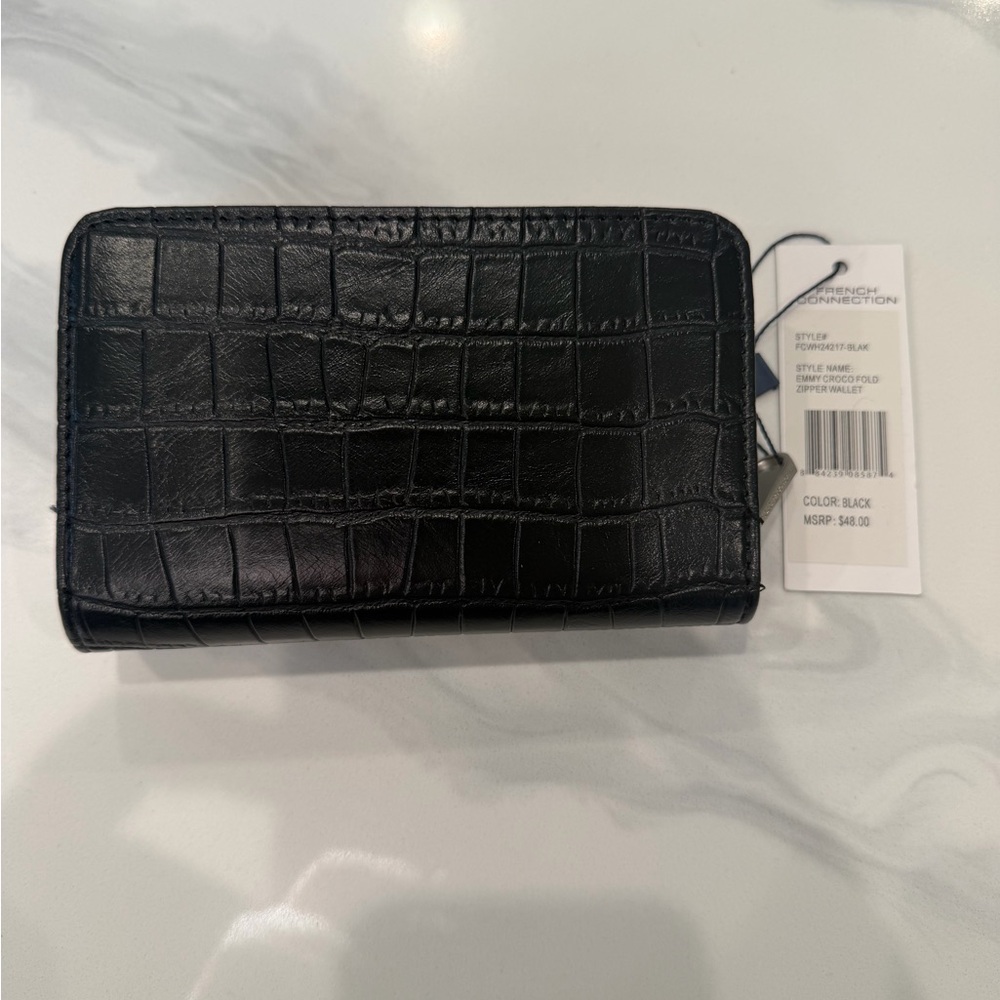 French Connection Black Croc-Pattern Wallet - Picture 3 of 5